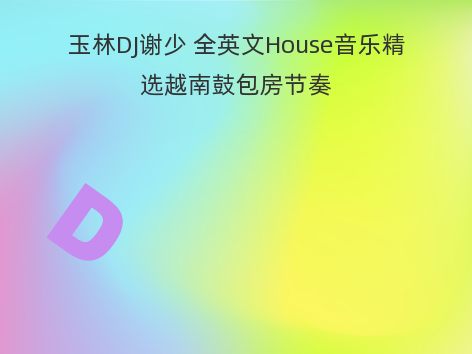 玉林DJ谢少 全英文House音乐精选越南鼓包房节奏