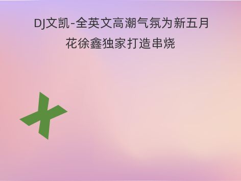 DJ文凯-全英文高潮气氛为新五月花徐鑫独家打造串烧