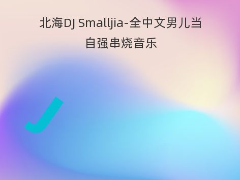 北海DJ Smalljia-全中文男儿当自强串烧音乐