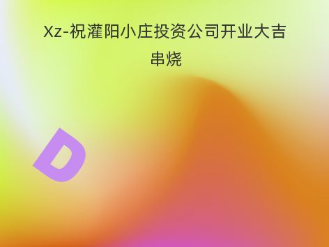 Xz-祝灌阳小庄投资公司开业大吉串烧